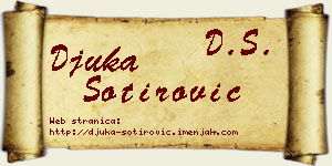 Đuka Sotirović vizit kartica